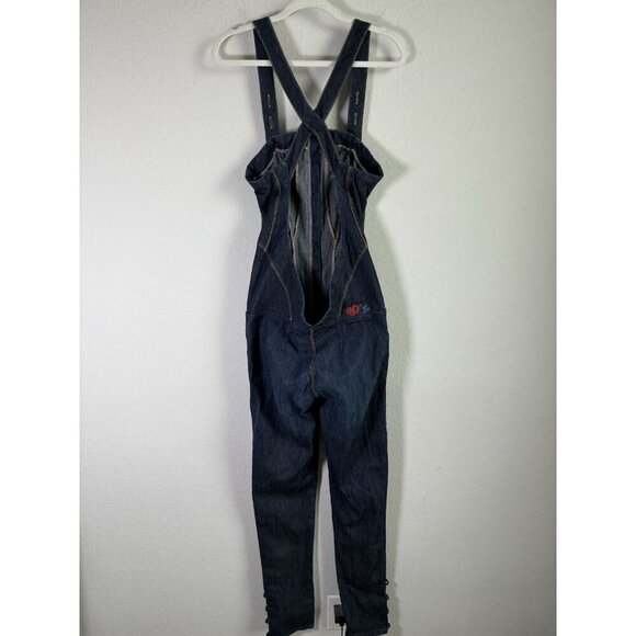 CHICK By NICKY HILTON Blue Denim Jean Overalls Womens Size 28 Adjustable Straps - Picture 9 of 15
